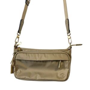 Beside u Crossbody Bag purse nylon water resistant gray wave